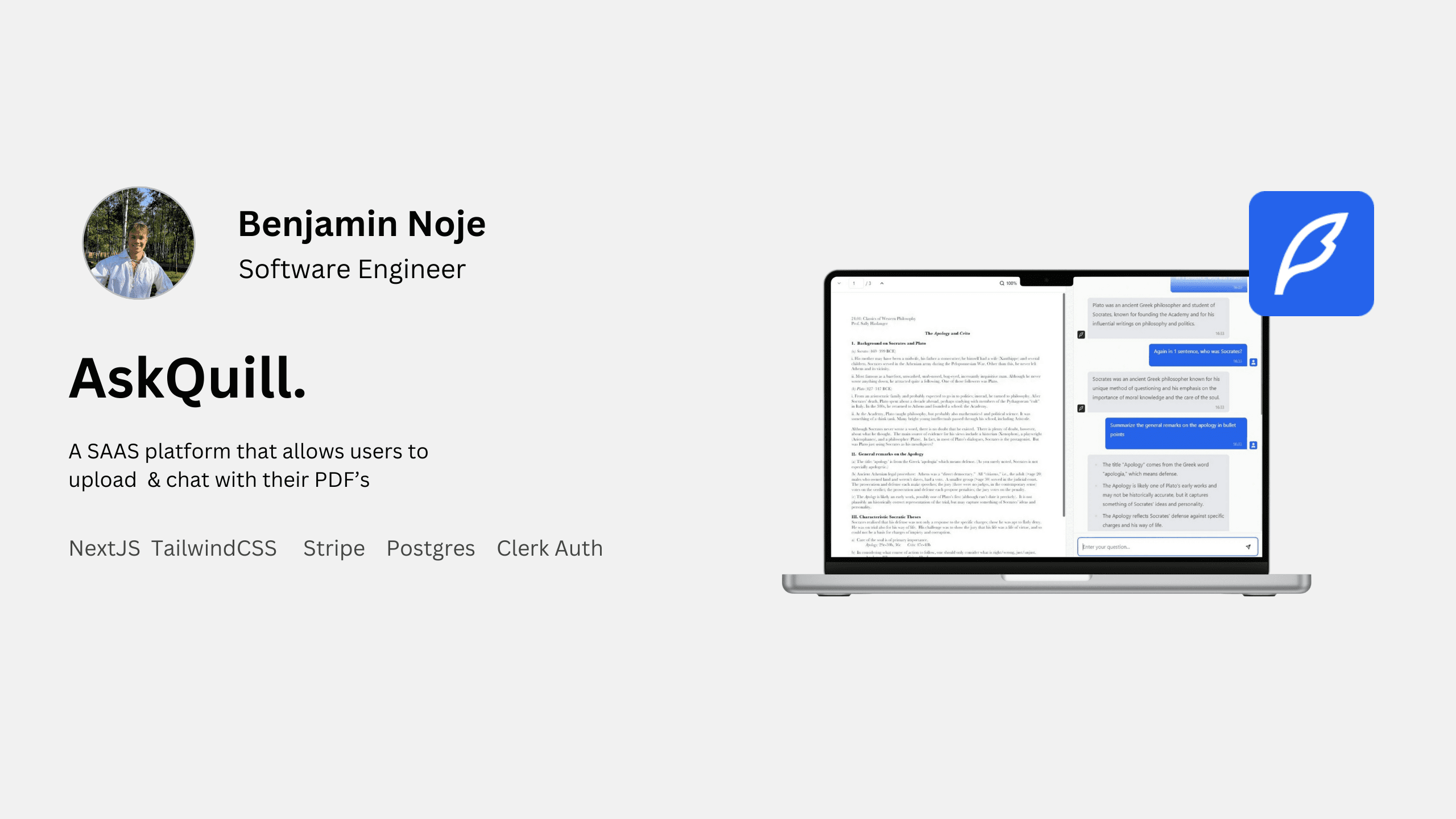 AskQuill mockup